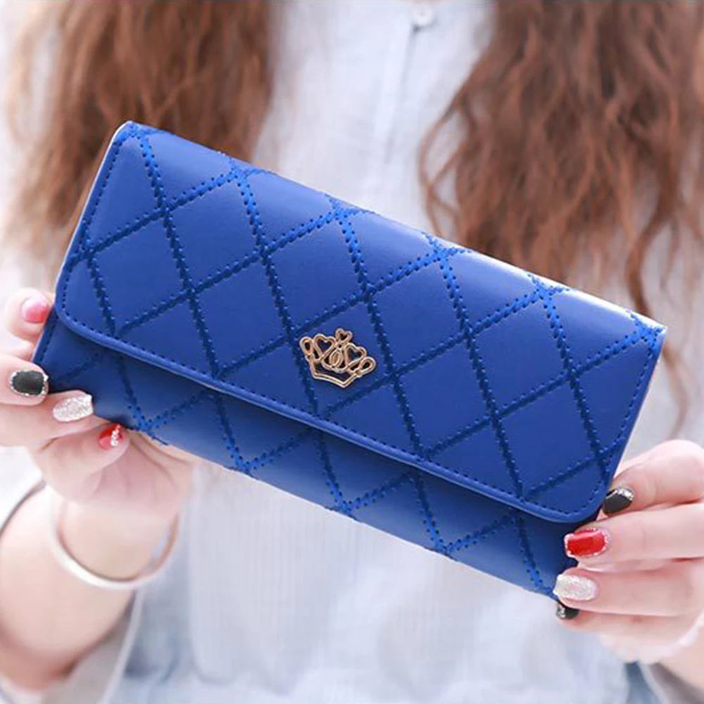 Luxury PU Leather Wallet for Women – Large Capacity & Snap Closure