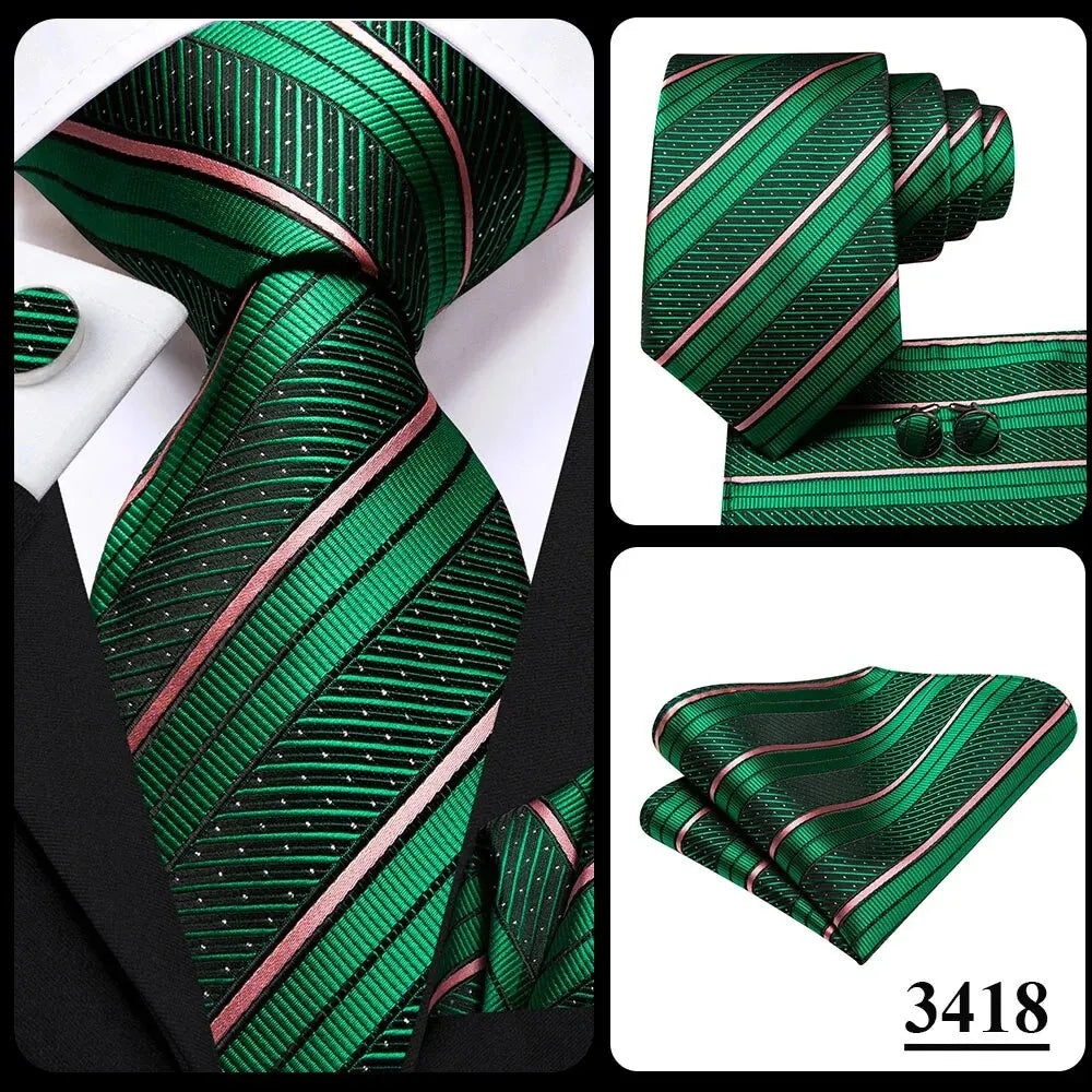 Luxury Striped Silk Necktie for Men - Business & Formal Events Necktie
