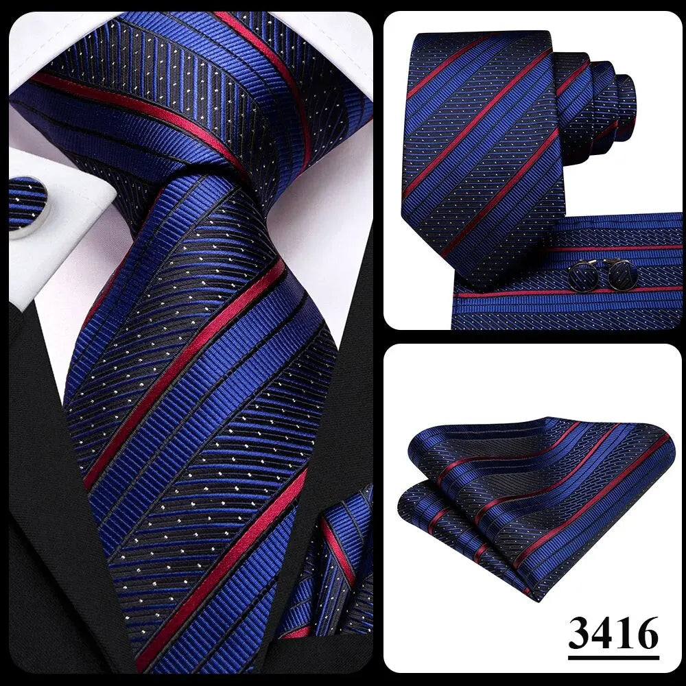 Luxury Striped Silk Necktie for Men - Business & Formal Events Necktie