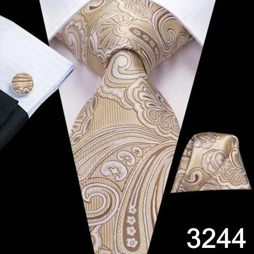 Luxury Striped Silk Necktie for Men - Business & Formal Events Necktie