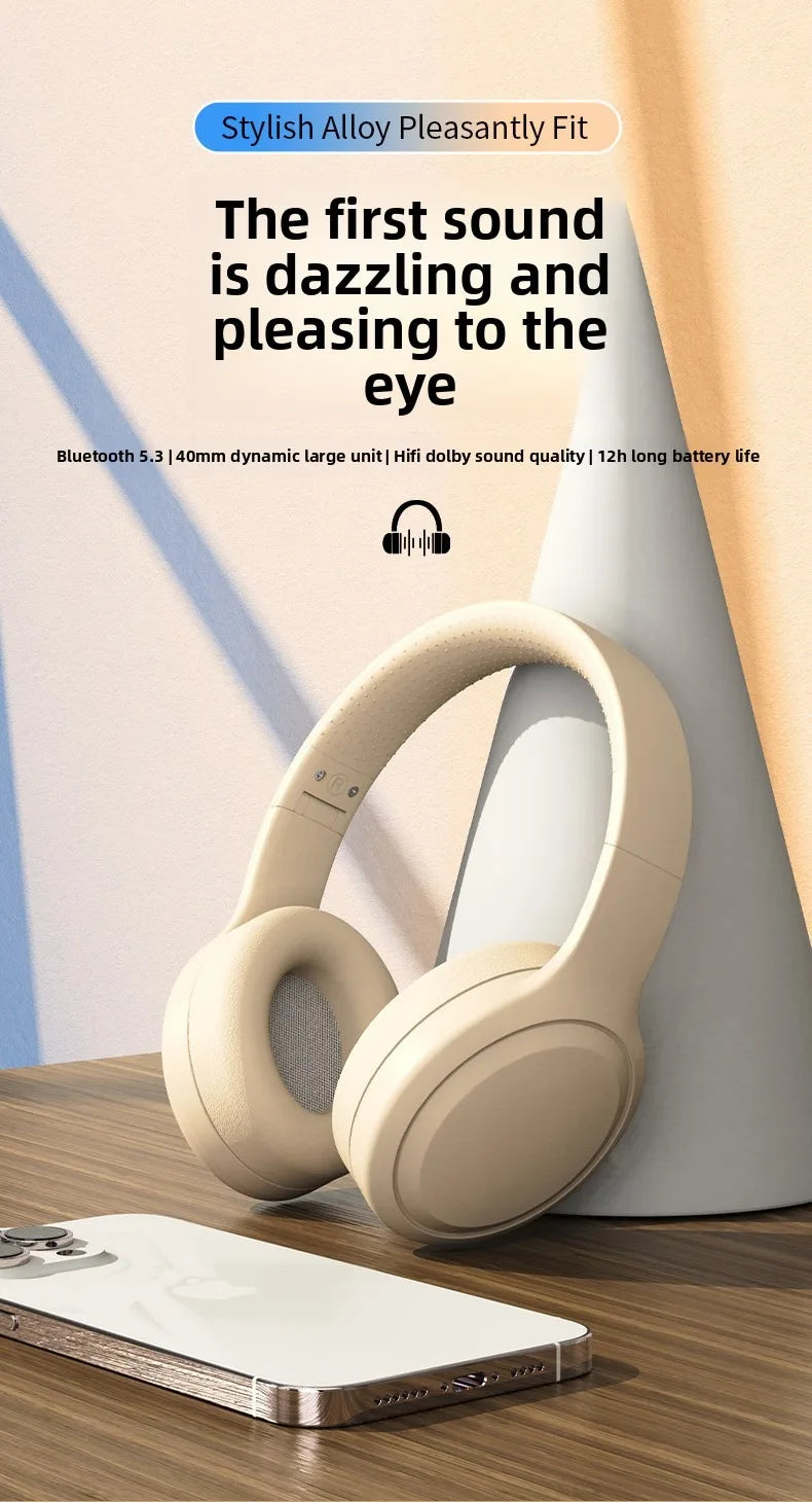 Wireless Bluetooth Over-Ear Headphones – HiFi Stereo, Noise Reduction, Sports & Gaming Headset