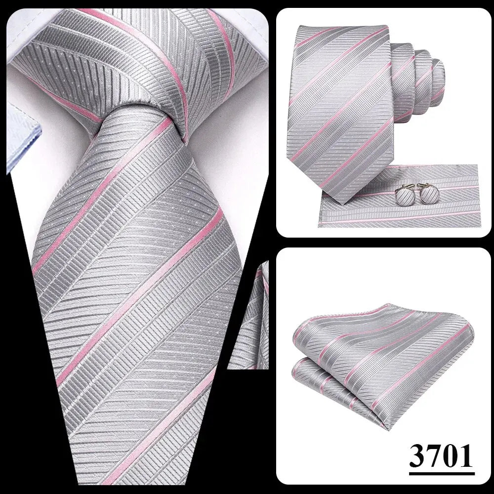 Luxury Striped Silk Necktie for Men - Business & Formal Events Necktie