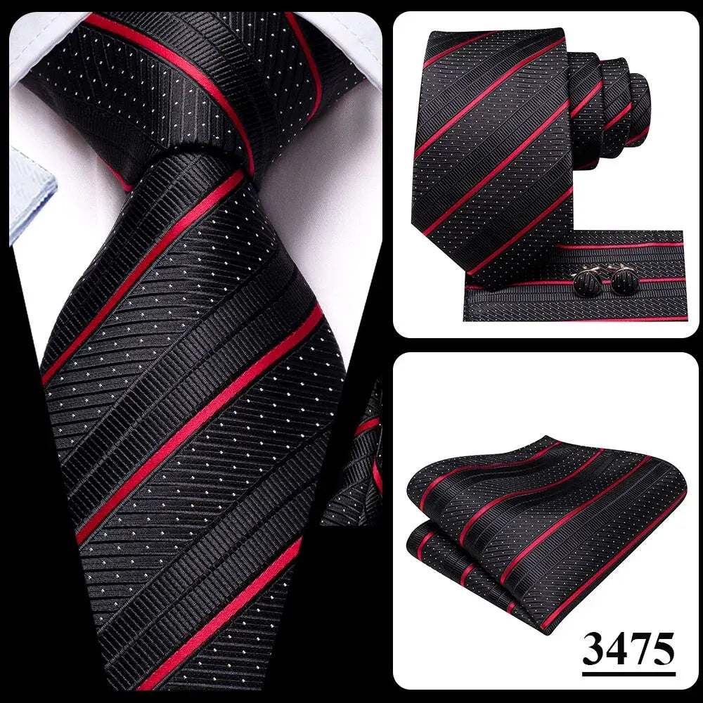 Luxury Striped Silk Necktie for Men - Business & Formal Events Necktie