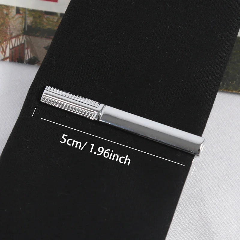 Tie Pin for Men Necktie Accessories Silvery Colour Ties Clip