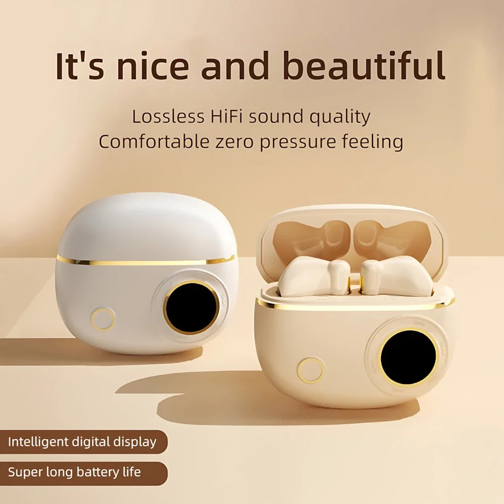 Bluetooth 5.3 Wireless Earbuds LED Display Binaural Waterproof Noise Reduction Earphone