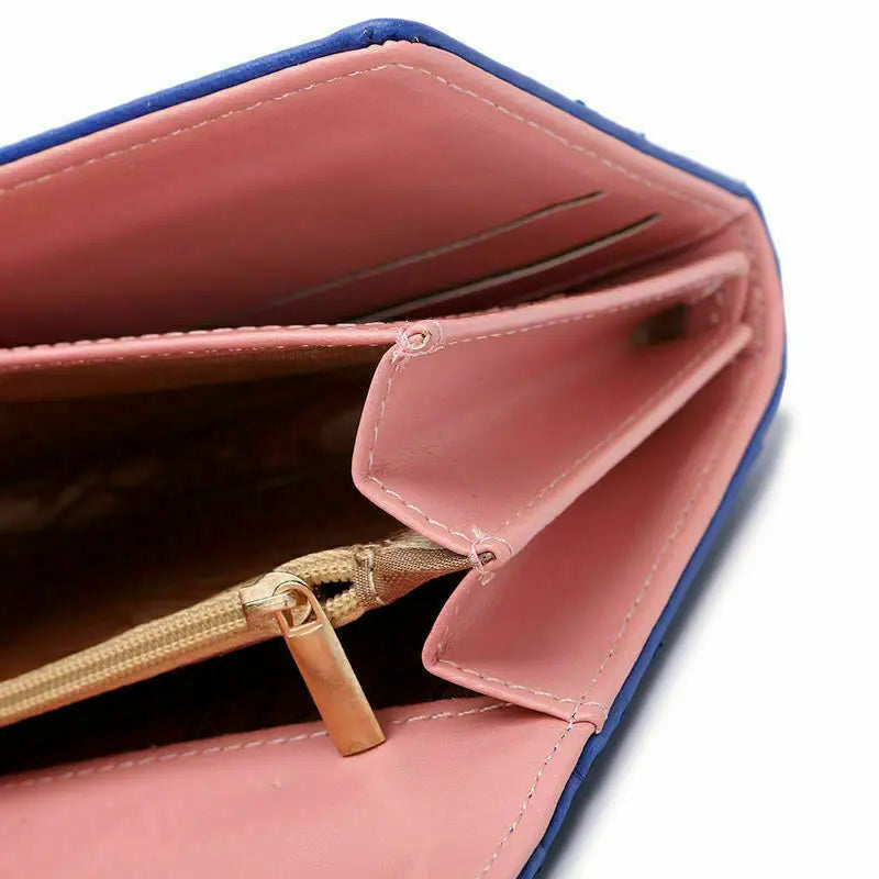 Luxury PU Leather Wallet for Women – Large Capacity & Snap Closure