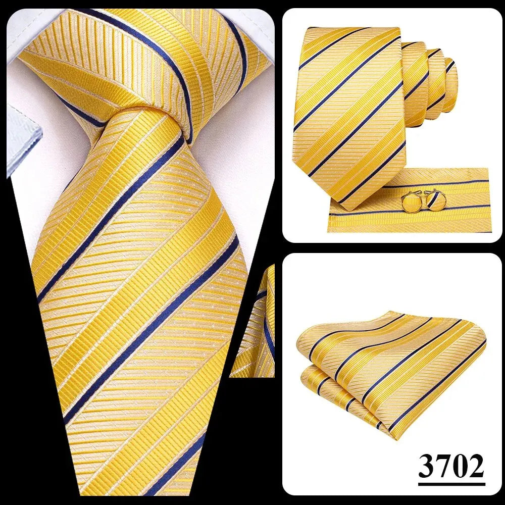 Luxury Striped Silk Necktie for Men - Business & Formal Events Necktie