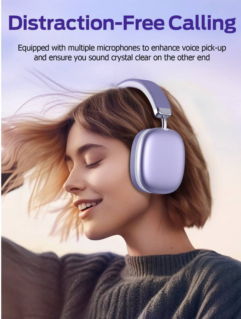 Over-Ear Bluetooth Headphones: 40mm Bass Driver, Bluetooth 5.3 Dual-Mode, 40hr Battery, Comfort Fi