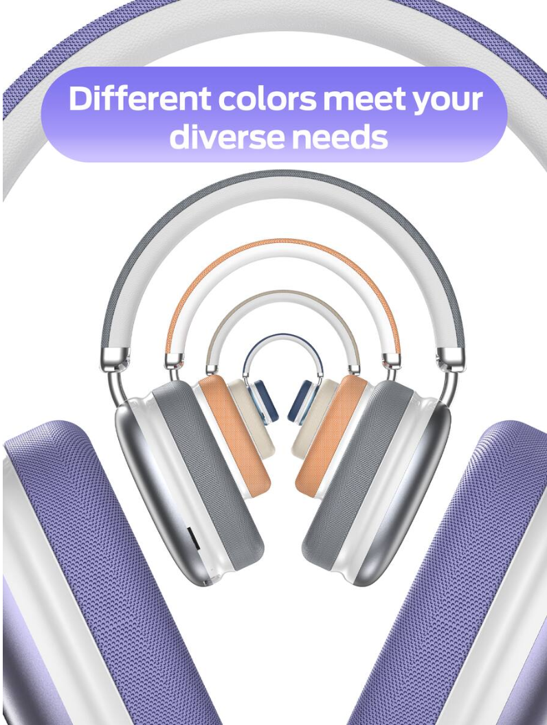 Over-Ear Bluetooth Headphones: 40mm Bass Driver, Bluetooth 5.3 Dual-Mode, 40hr Battery, Comfort Fi