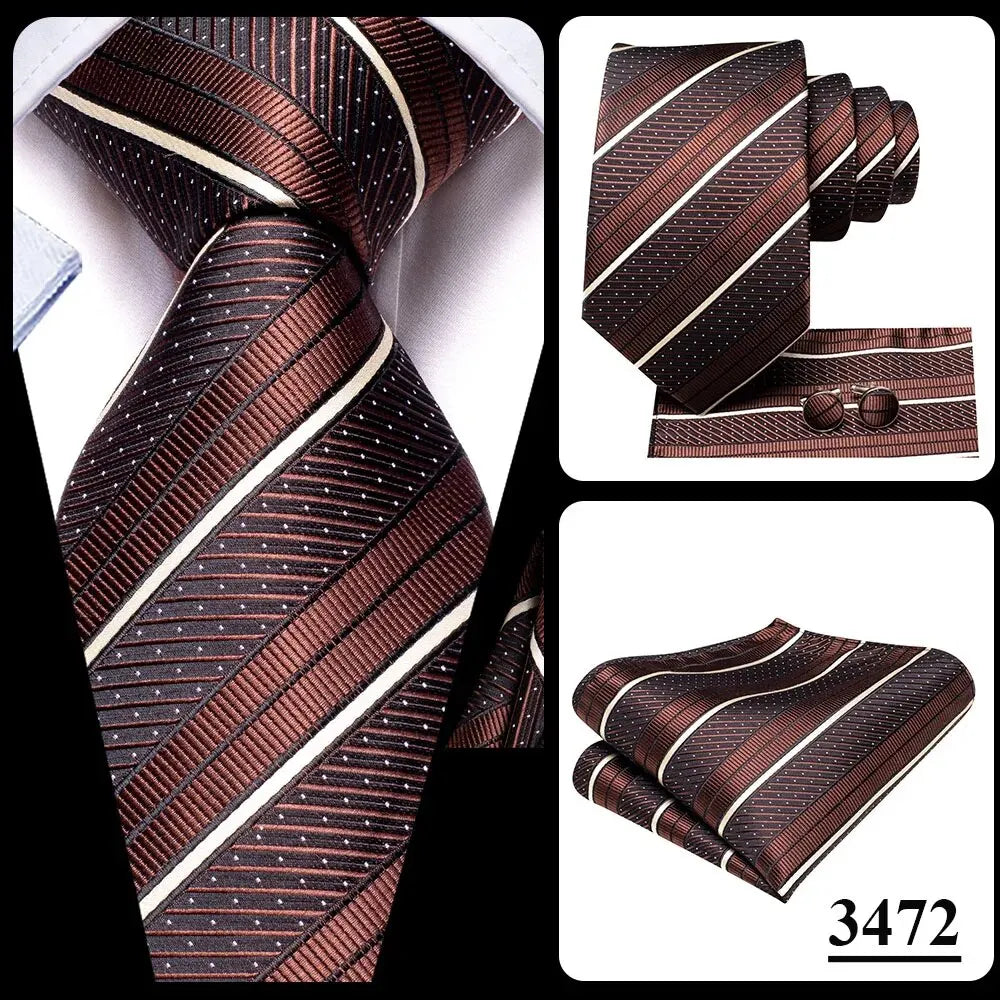 Luxury Striped Silk Necktie for Men - Business & Formal Events Necktie