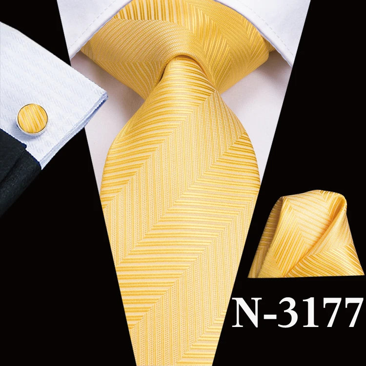 Luxury Striped Silk Necktie for Men - Business & Formal Events Necktie