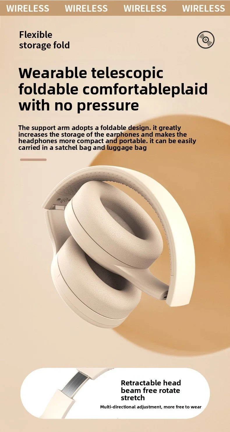 Wireless Bluetooth Over-Ear Headphones – HiFi Stereo, Noise Reduction, Sports & Gaming Headset