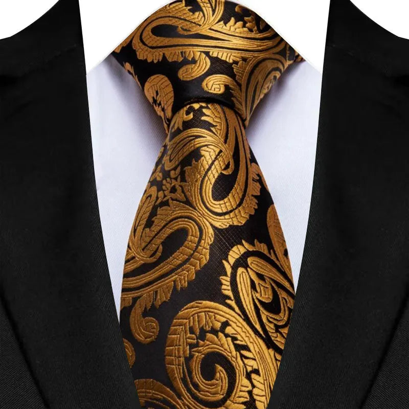 Luxury 8CM Orange Color Neck Tie For Party Jacquard Neckties Adult Brown Neck Ties