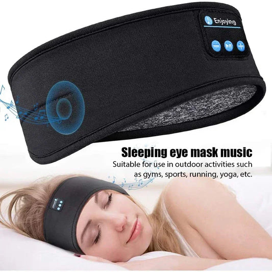 Bluetooth Sleeping Headband with Built-In Wireless Headphones – Elastic Music Eye Mask