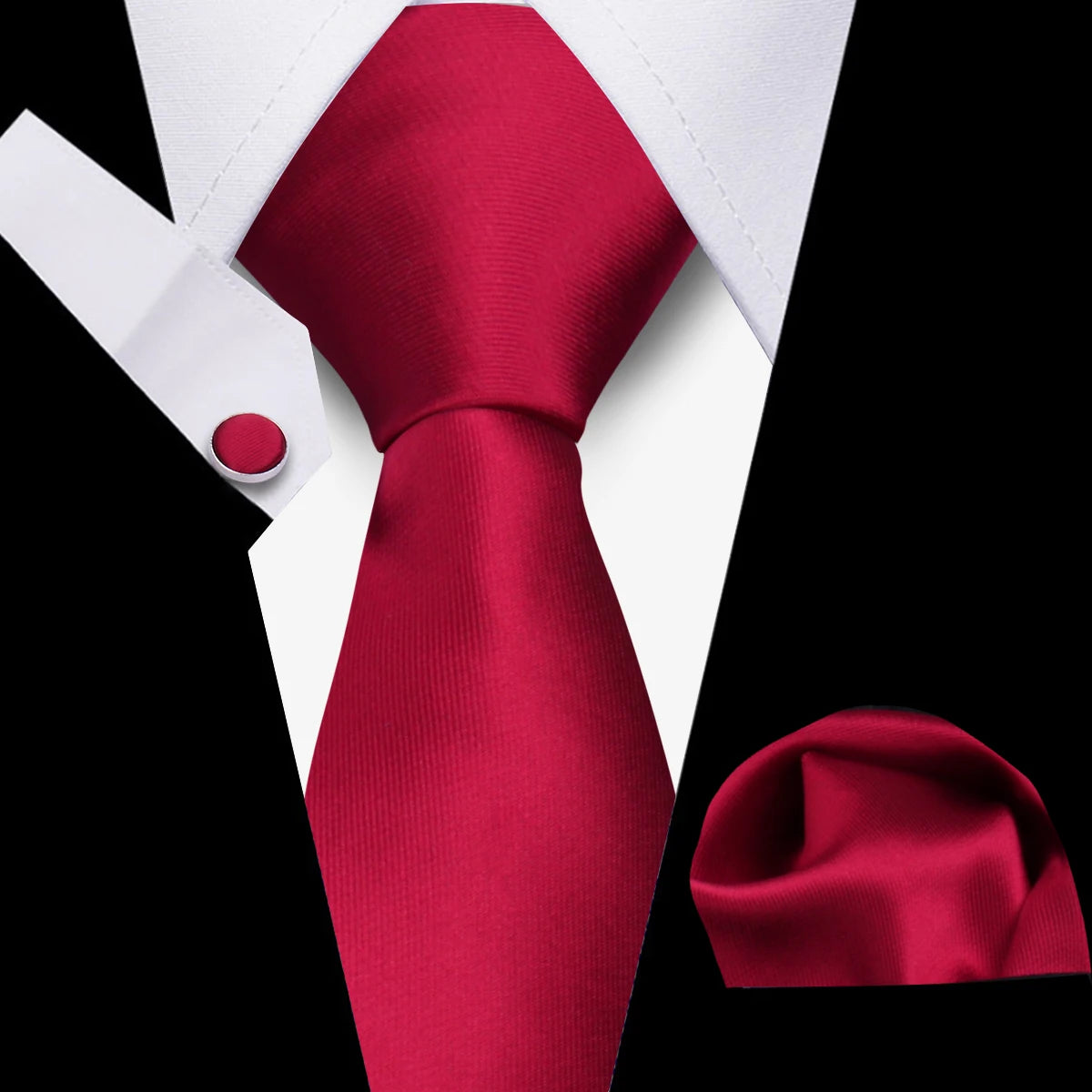 Luxury Necktie Handcraft Cufflinks 3 Pcs Business Wedding Suit Accessories