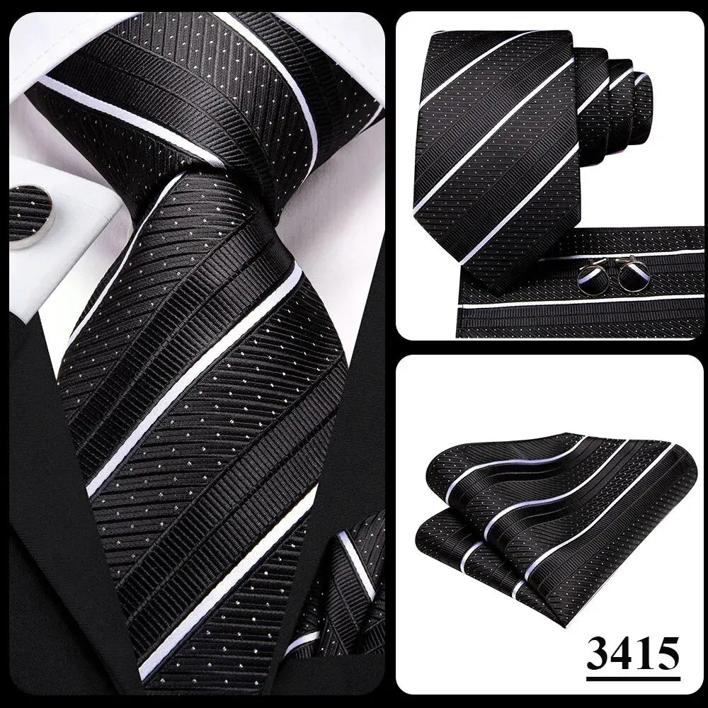 Luxury Striped Silk Necktie for Men - Business & Formal Events Necktie