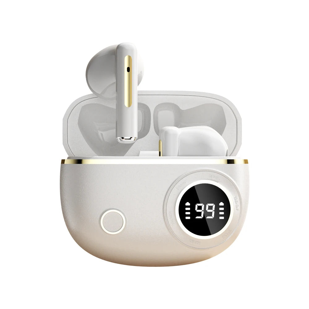 Bluetooth 5.3 Wireless Earbuds LED Display Binaural Waterproof Noise Reduction Earphone