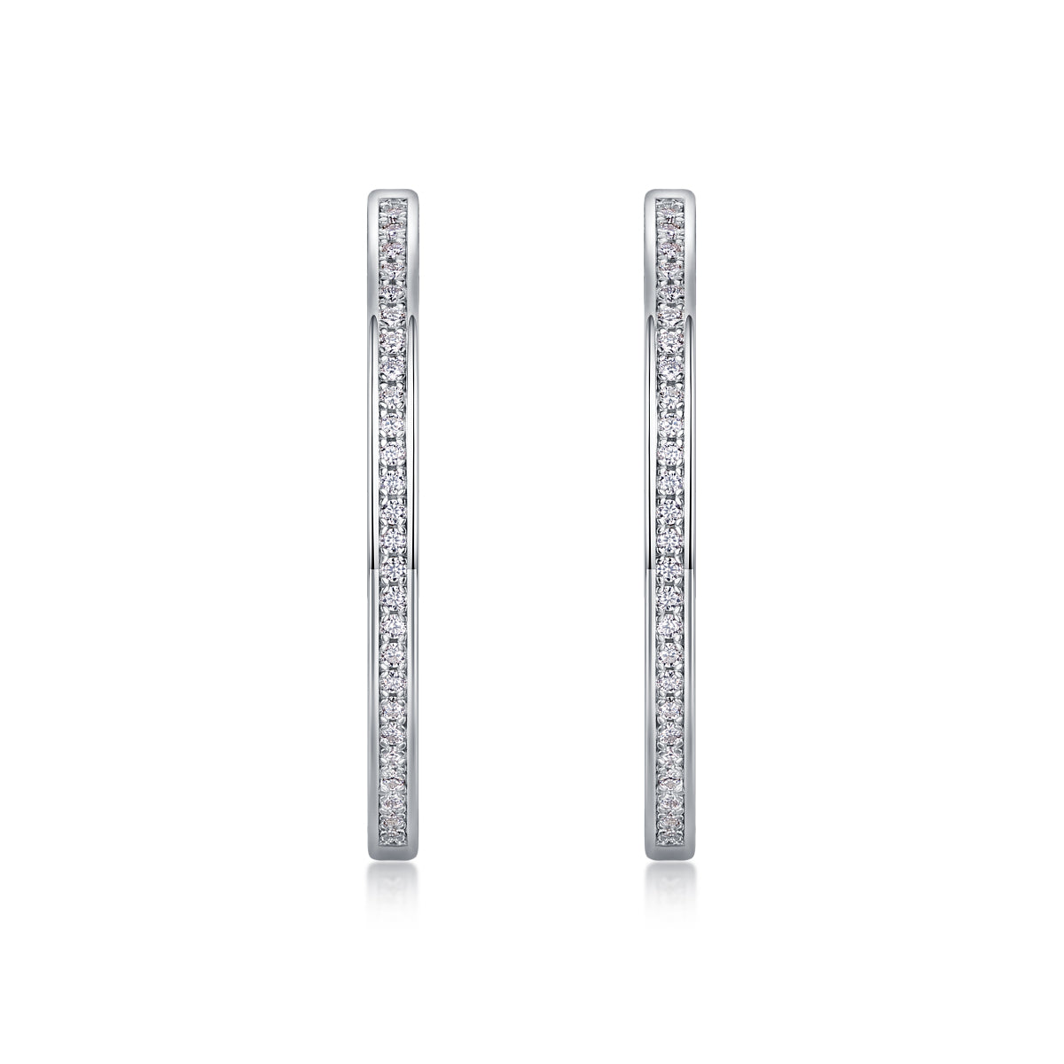 Natural Female Lead - Top-quality Moissanite Luxury Silver Stud Earrings S925 Silver-plated Platinum