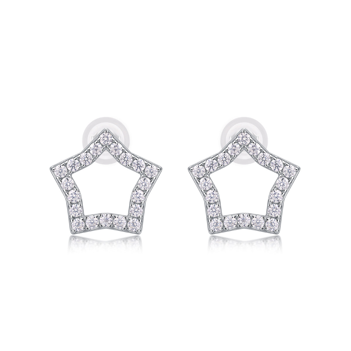 Tonight's Rising Star - Top-quality Moissanite Luxury Silver Stud Earrings S925 Silver Plated Platinum
