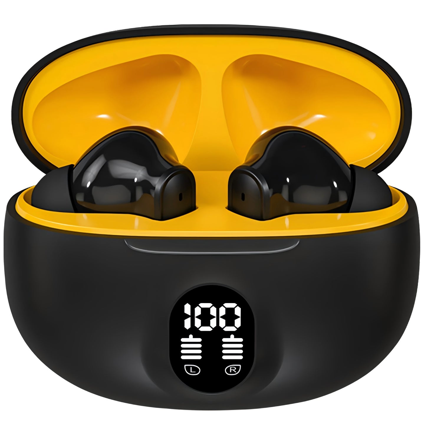 Wireless Earbuds with Noise Canceling, LED Power Display, and Bluetooth 5.4. Smart Touch Controls for Effortless Use
