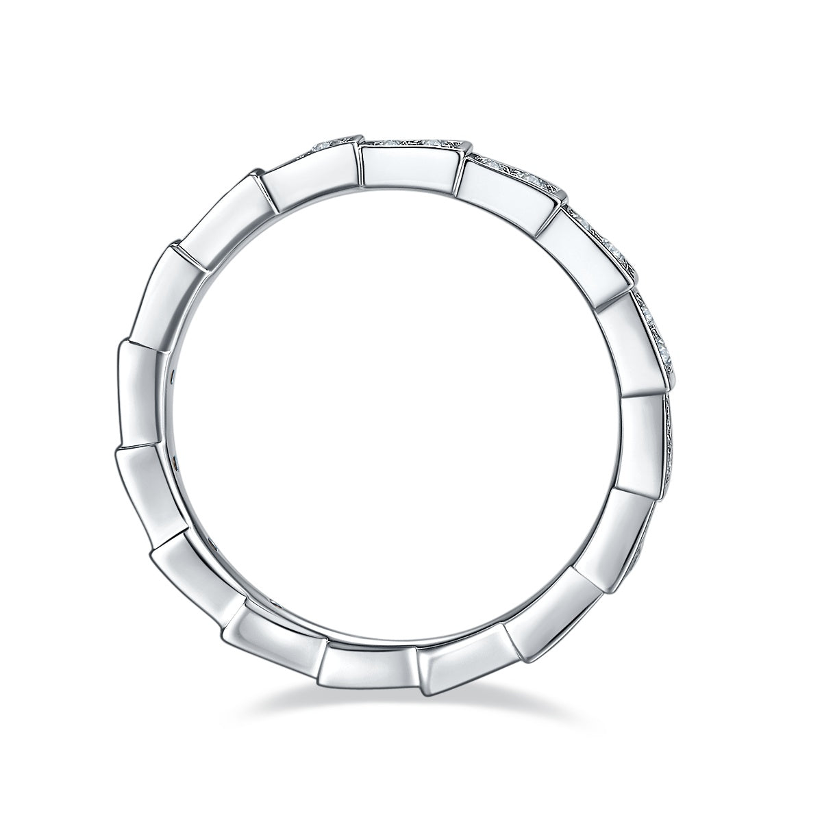 【The Snake Mark】 Luxury Moissanite Ring – S925 Sterling Silver, Platinum-Plated