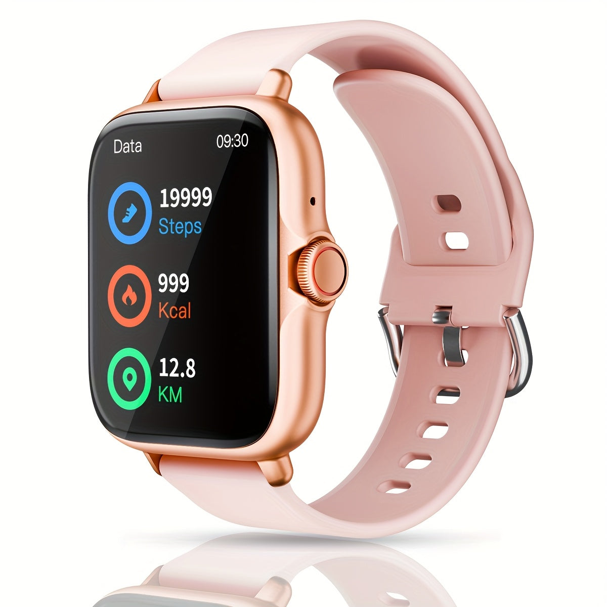 1.83'' HD Full Touch Screen Smart Watch | Bluetooth Call Answering | Sports Pedometer & Health Monitoring | Alloy Body, Silicone Strap | Compatible with iPhone/Android Phones