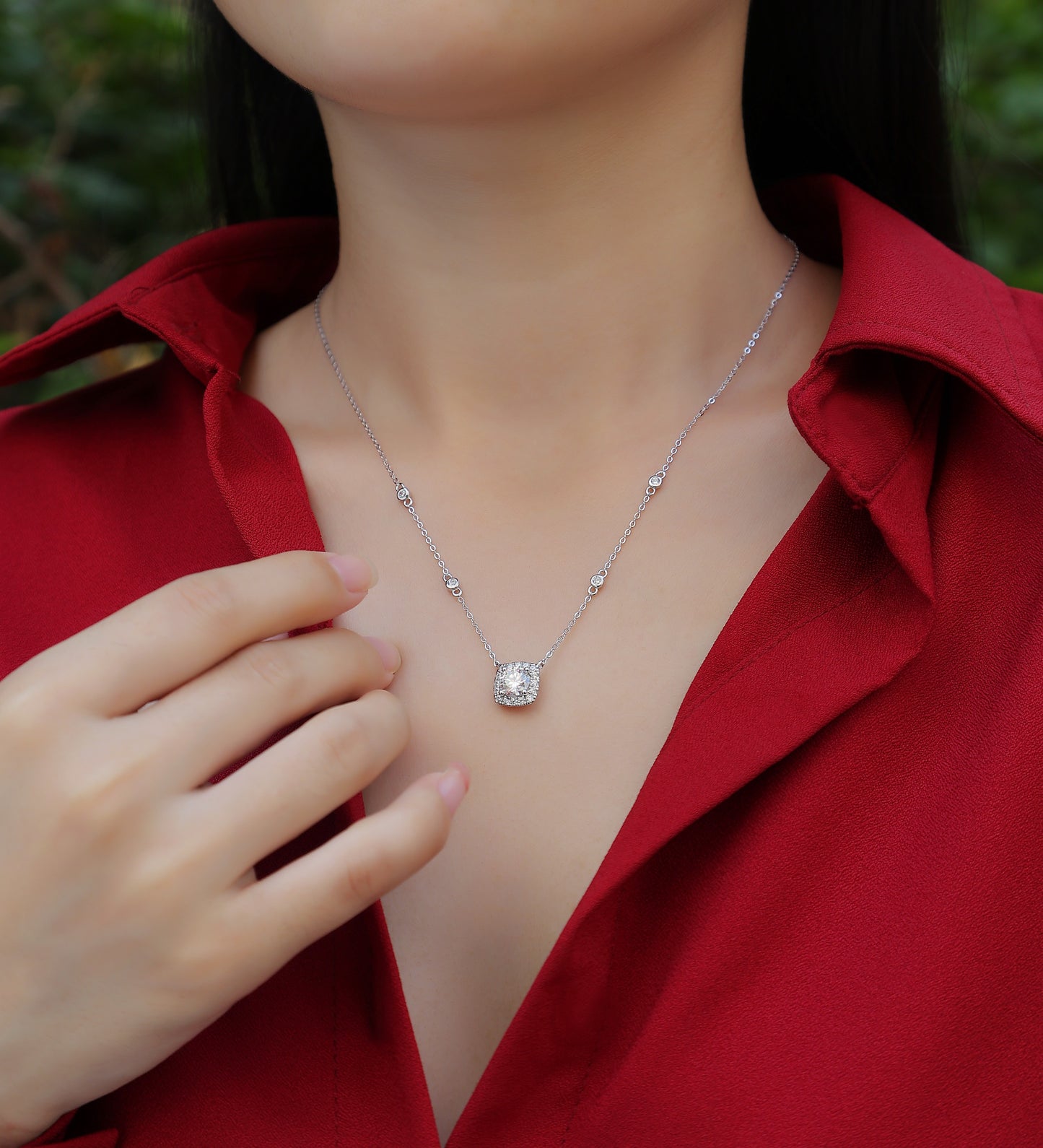 The Fate In Dreams - Necklace Set With Top-quality Moissanite S925 Silver And Platinum Plating