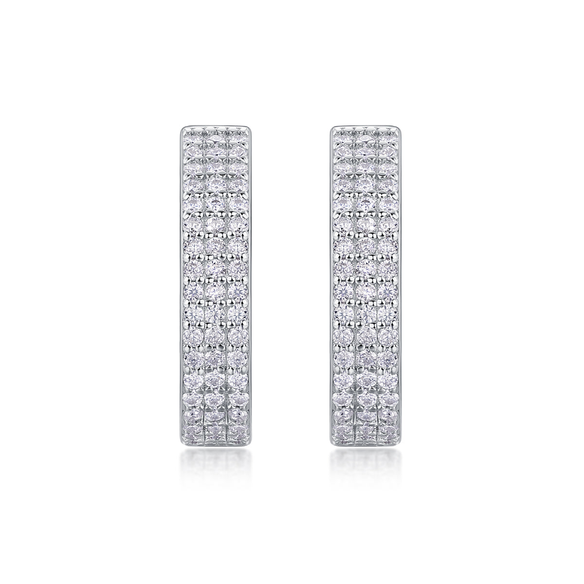 Slow Pace - Top-quality Moissanite Luxury Fashion Light Luxury Jewelry Silver Stud Earrings S925 Silver Plated Platinum