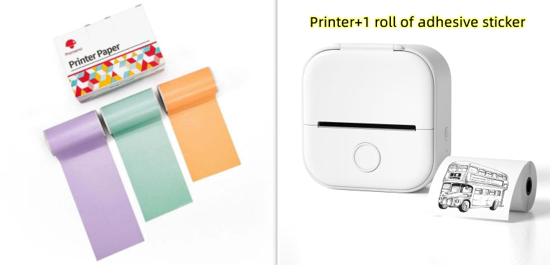 Mini Bluetooth Thermal Label Printer – Portable Photo, Study & Price Tag Printer