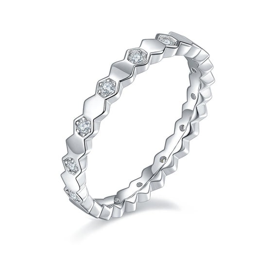 Bee Dance Of Light And Shadow - Luxury Ring Set With Top-quality Moissanite S925 Silver And Platinum-plated