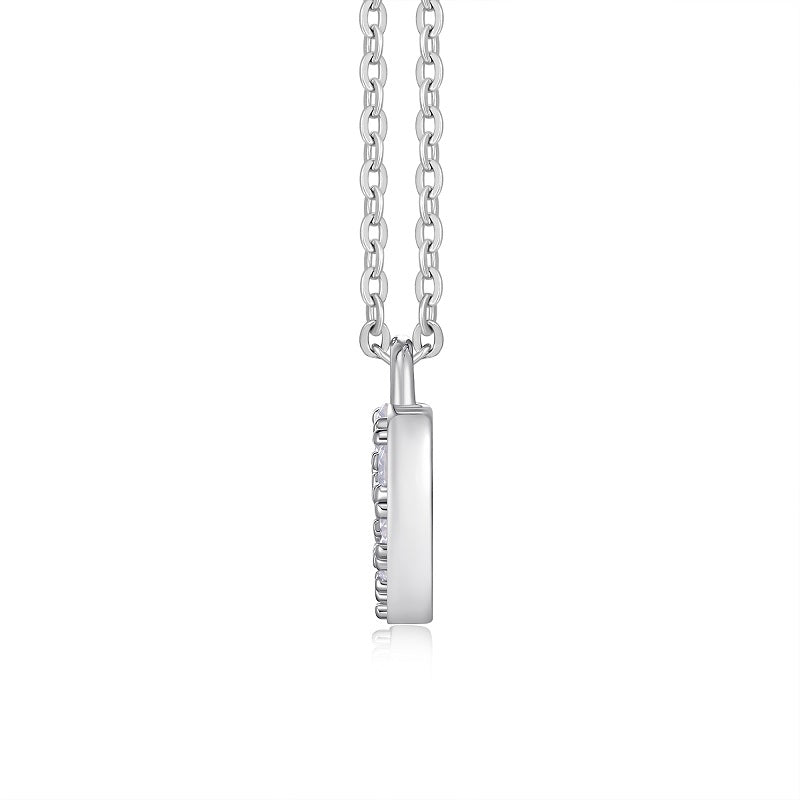 Luxury Heart Moissanite Necklace – S925 Sterling Silver Platinum Plated Pendant