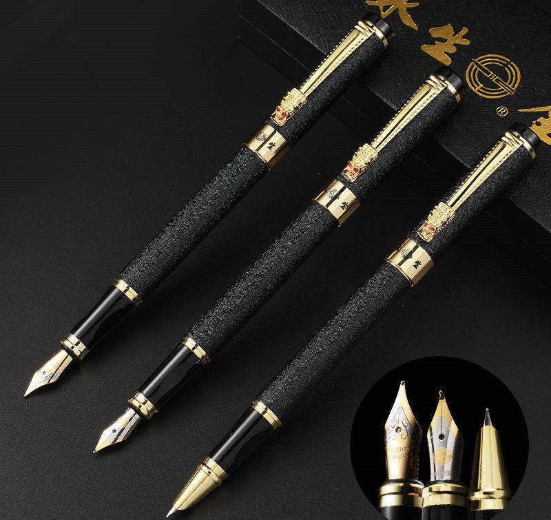 Stylo plume Immortel, robinet, signature, étudiant, bureau, métal, plume iridium