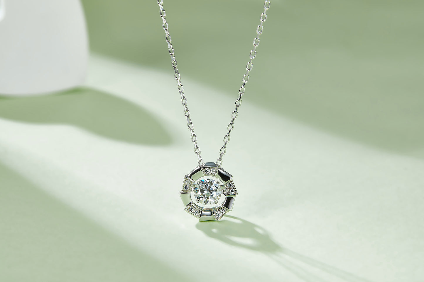 Luxury Moissanite Diamond Necklace – D Color VVS1 Moissanite Pendant in S925 Silver Platinum Plated | Elegant Fine Jewelry Gift for Women