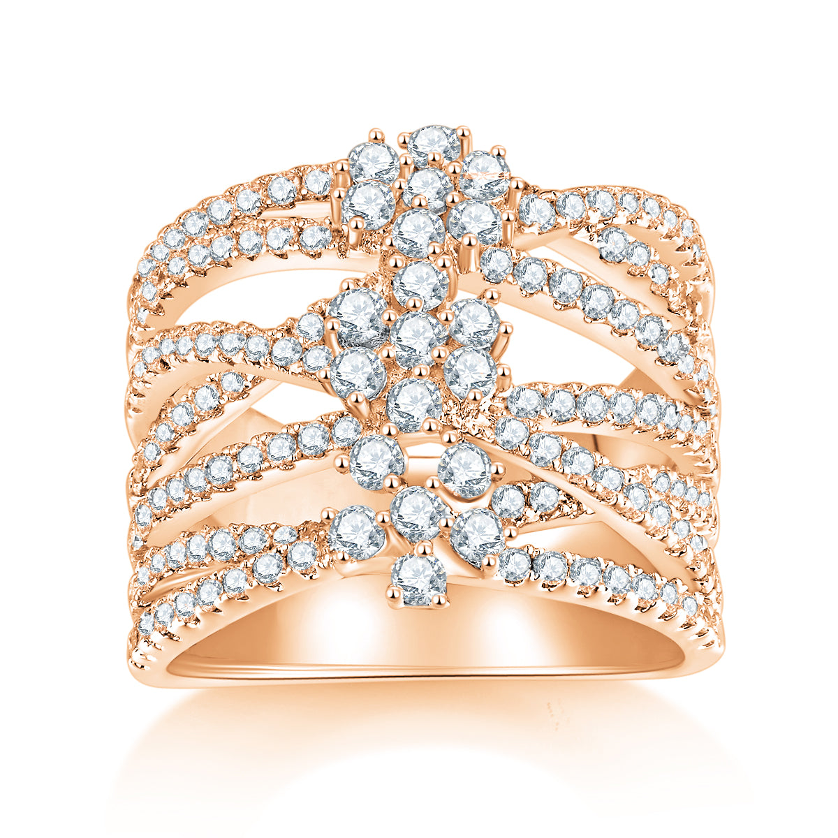 Winter Love Song - Luxury Silver Ring Set With Top-quality Moissanite S925 Silver And Platinum-plated Diamond