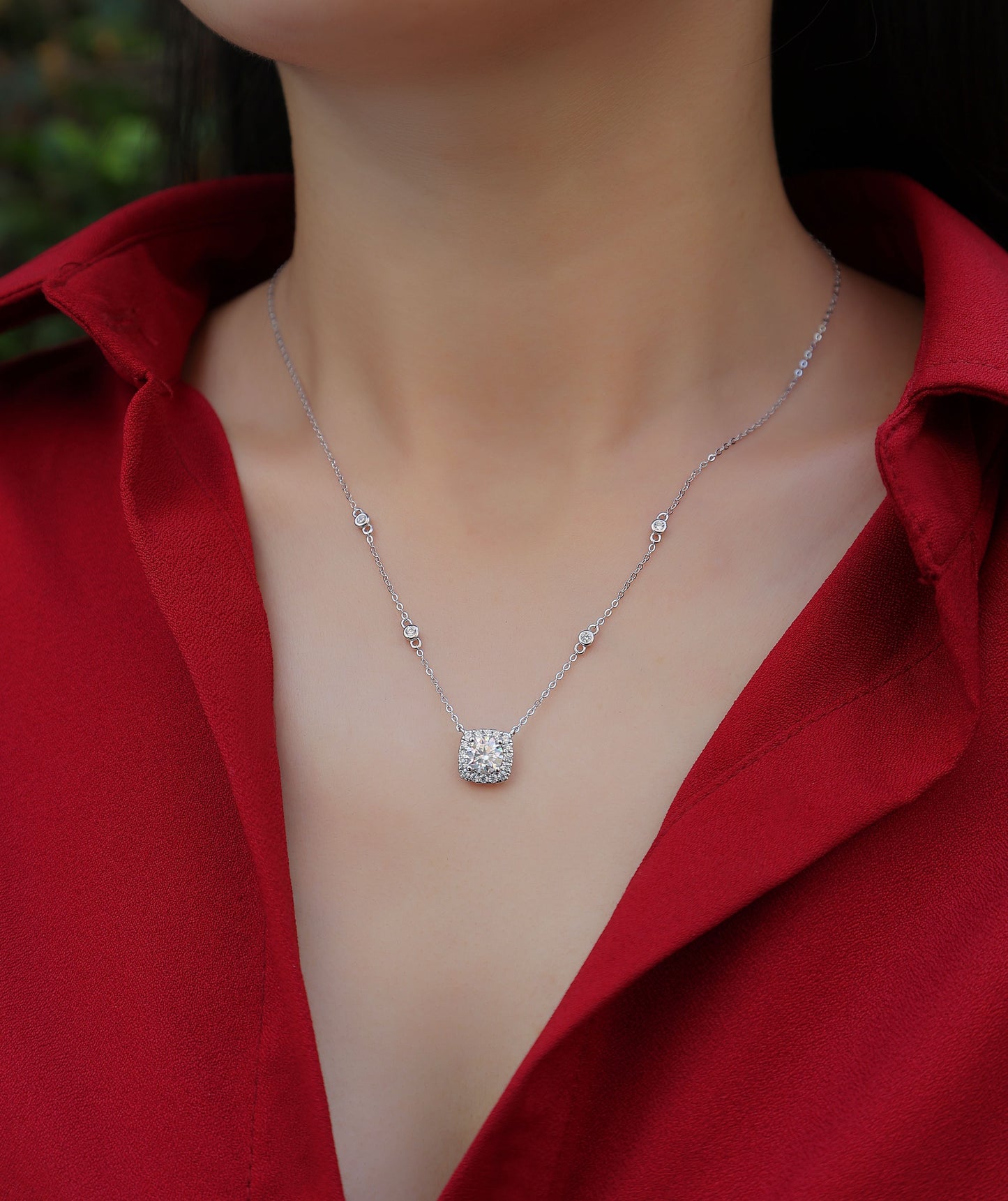 The Fate In Dreams - Necklace Set With Top-quality Moissanite S925 Silver And Platinum Plating