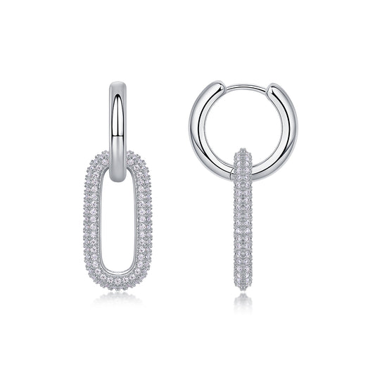 Top-quality Moissanite Luxury Silver Stud Earrings S925 Silver Plated Platinum