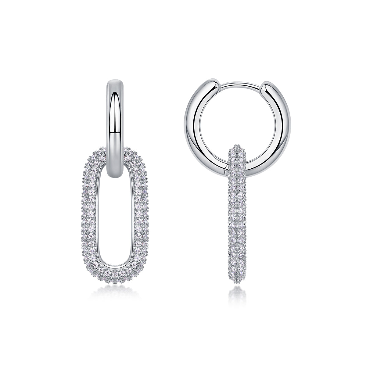 Top-quality Moissanite Luxury Silver Stud Earrings S925 Silver Plated Platinum