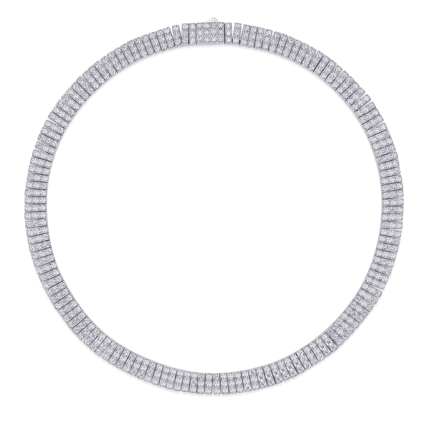 Aperture - Set With Top-quality Moissanite Luxury Silver Necklace S925 Silver Plated Platinum