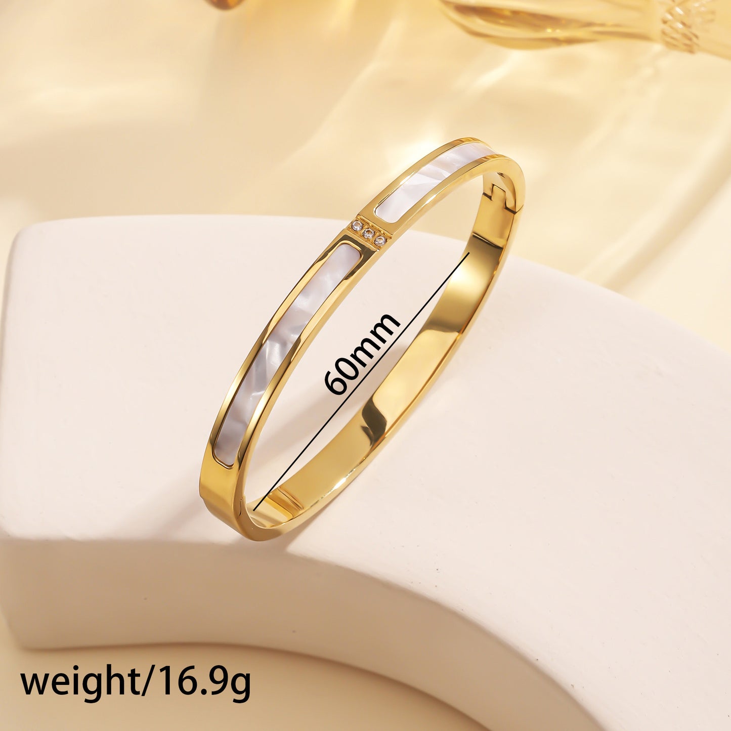 Elegant Diamond-Embellished Open Bangle Bracelet for Women