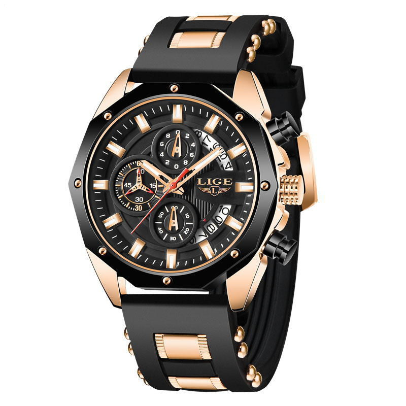 Men's Luxury Chronograph Silicone Sport Watch