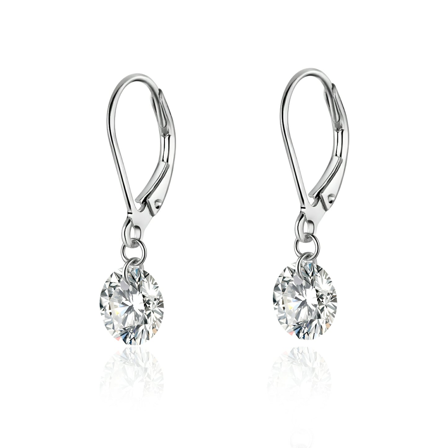 Top-quality Moissanite Luxury Silver Stud Earrings S925 Silver Plated Platinum