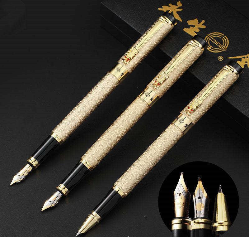 Stylo plume Immortel, robinet, signature, étudiant, bureau, métal, plume iridium