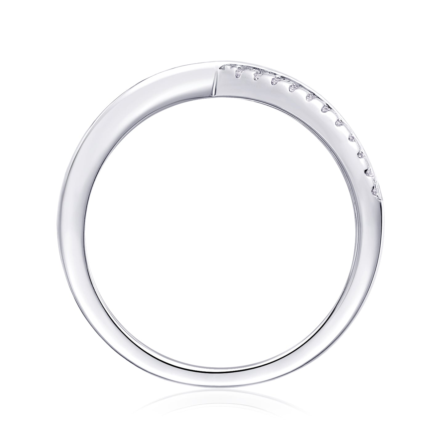 Intersection - A Wedding Ring Set With Top-quality Moissanite S925 Silver And Platinum-plated Diamond Can Be Inspected With A Diamond Pen