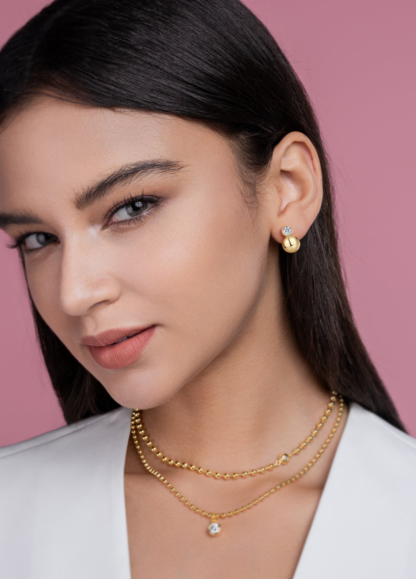 Crystal Drop Earrings - Set With Top-quality Moissanite Luxury Silver Stud Earrings S925 Silver Electroplated Gold