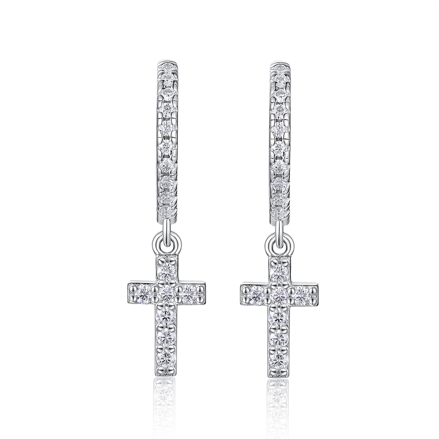 Top-quality Moissanite Luxury Silver Stud Earrings S925 Silver Plated Platinum
