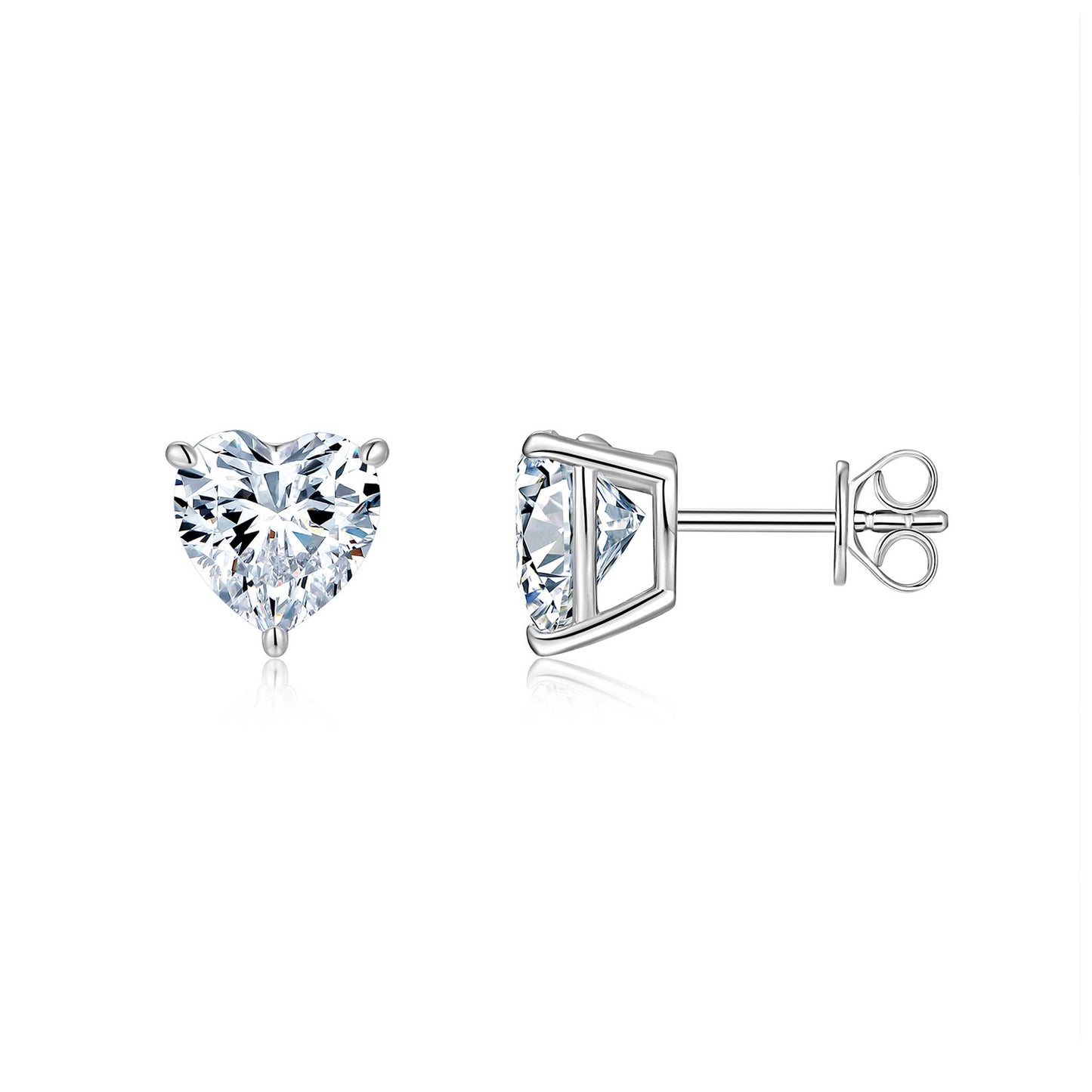 Luxury Silver Earrings Set Featuring Top-quality Moissanite Stones, Made Of S925 Silver Electroplated With Platinum.