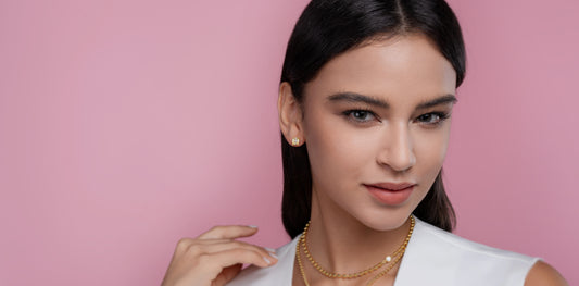 Geometric Heart - Premium Moissanite Luxury Silver Stud Earrings S925 Silver Electroplated Gold