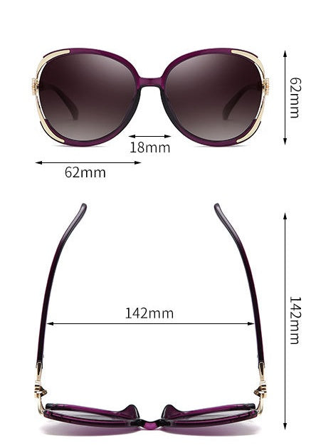 Luxury "Camellia" Flower Embellished Polarized Sunglasses for Women