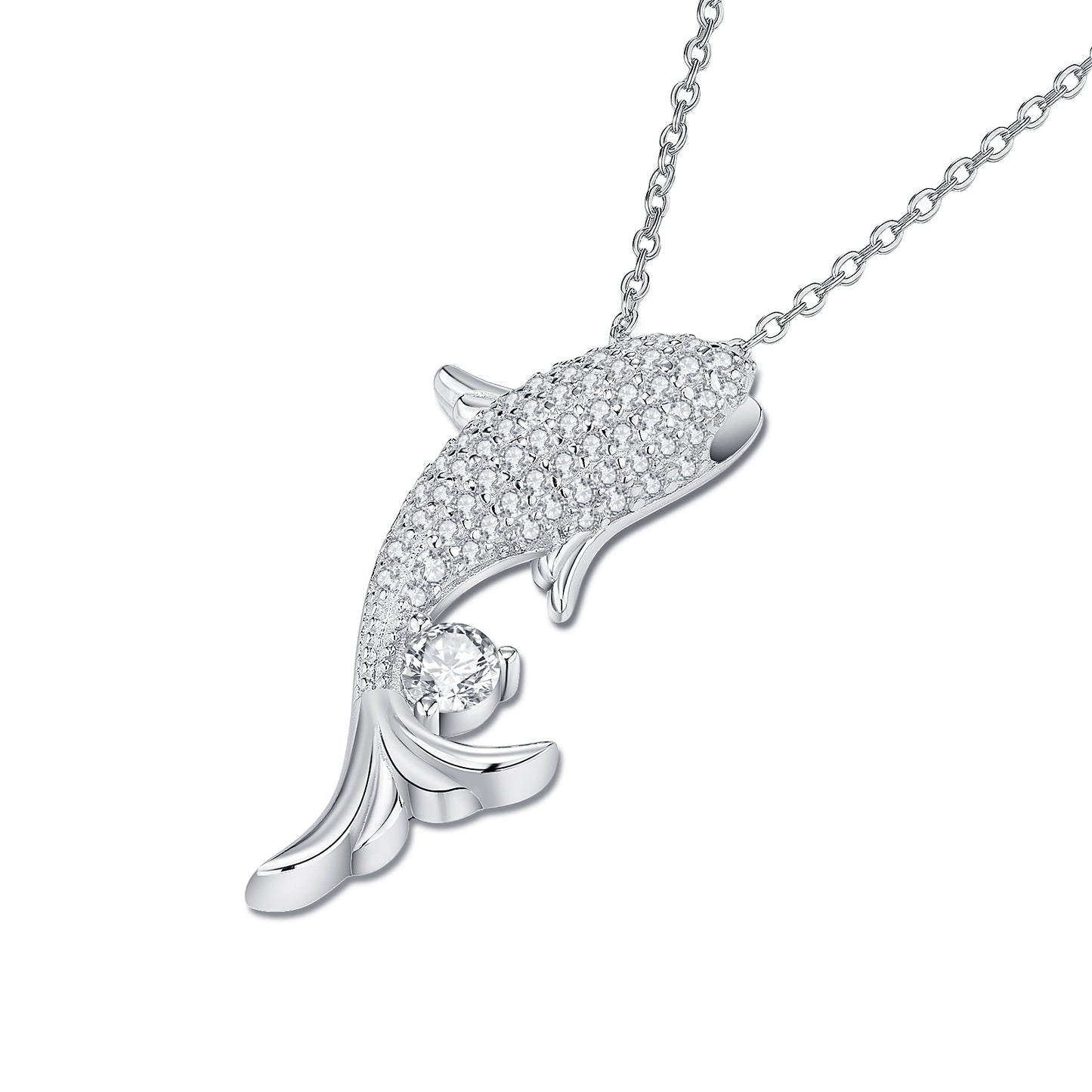 A Luxurious And Fashionable Minimalist Jewelry Pendant Necklace Set With Top-quality Moissanite, Made Of S925 Silver Electroplated With Platinum.