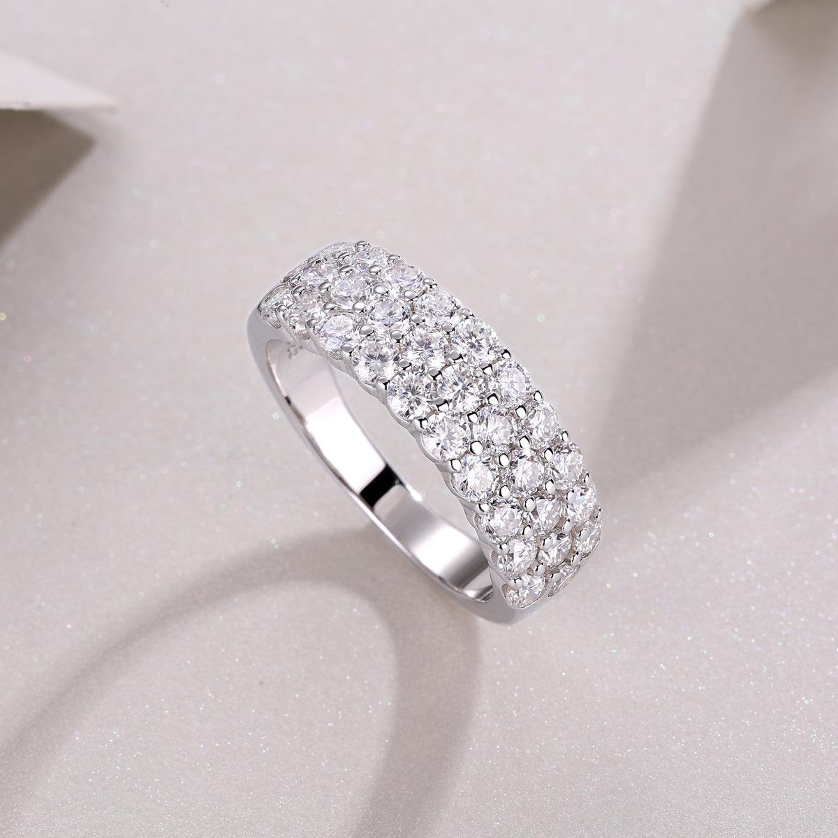 Phantom - Luxury Silver Ring Set With Top-quality Moissanite , S925 Silver And Platinum-plated Diamond  Ring